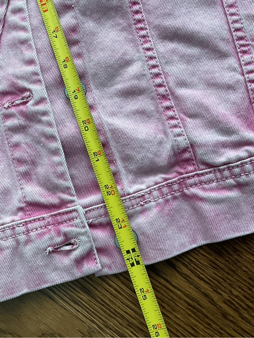 Free People Pink Washed Denim Jacket - Picture 5 of 12